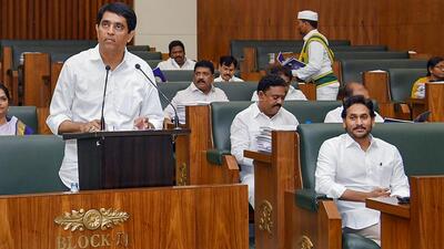 State finance minister Buggana Rajendranath Reddy said the TDP had no interest in listening to the government which was presenting the state budget on Wednesday. (PTI) State finance minister Buggana Rajendranath Reddy said the TDP had no interest in listening to the government which was presenting the state budget on Wednesday. (PTI)