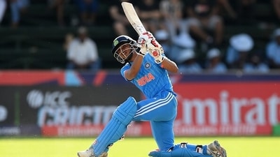 Named after the Master Blaster Tendulkar, Sachin Dhas made his namesake proud by playing the innings of a lifetime, and keeping India alive in the chase with a masterful 96. He fell 4 short of a deserving century but had done his job (Getty) Named after the Master Blaster Tendulkar, Sachin Dhas made his namesake proud by playing the innings of a lifetime, and keeping India alive in the chase with a masterful 96. He fell 4 short of a deserving century but had done his job (Getty)