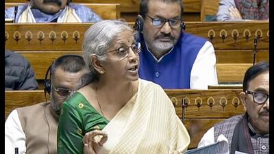 Union finance minister Nirmala Sitharaman speaks in the Lok Sabha during the interim budget session of the Parliament (ANI) Union finance minister Nirmala Sitharaman speaks in the Lok Sabha during the interim budget session of the Parliament (ANI)