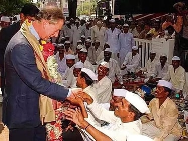 When the dabbawals met (then) Prince Charles during his visit to Mumbai in 2003 When the dabbawals met (then) Prince Charles during his visit to Mumbai in 2003