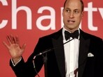 Britain's Prince William, Prince of Wales, delivers a speech during the London's Air Ambulance Charity Gala Dinner at The OWO, in central London, Britain, February 7, 2024 (Daniel Leal/Pool via REUTERS)