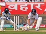 England's Joe Root plays a reverse sweep on the second day of the second cricket test match between India and England in Visakhapatnam England's Joe Root plays a reverse sweep on the second day of the second cricket test match between India and England in Visakhapatnam