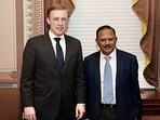 National Security Advisor Ajit Doval with his US counterpart Jake Sullivan (ANI)
