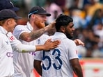 Visakhapatnam: England's bowler Rehan Ahmed celebrates the wicket of India's batter Rajat Patidar during the third day of the second Test Visakhapatnam: England's bowler Rehan Ahmed celebrates the wicket of India's batter Rajat Patidar during the third day of the second Test