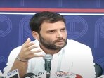 Congress leader Rahul Gandhi during a press briefing in 2013. Congress leader Rahul Gandhi during a press briefing in 2013.