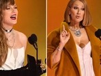 Celine Dion presented Taylor Swift the final award of the night (Photo by Valerie Macon / AFP, photo by Valerie Macon / AFP) Celine Dion presented Taylor Swift the final award of the night (Photo by Valerie Macon / AFP, photo by Valerie Macon / AFP)