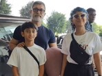 Aamir Khan with ex wife, Kiran Rao and their son. (Viral Bhayani)
