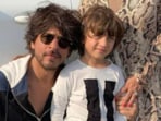 Shah Rukh Khan with AbRam Khan in a throwback pic.