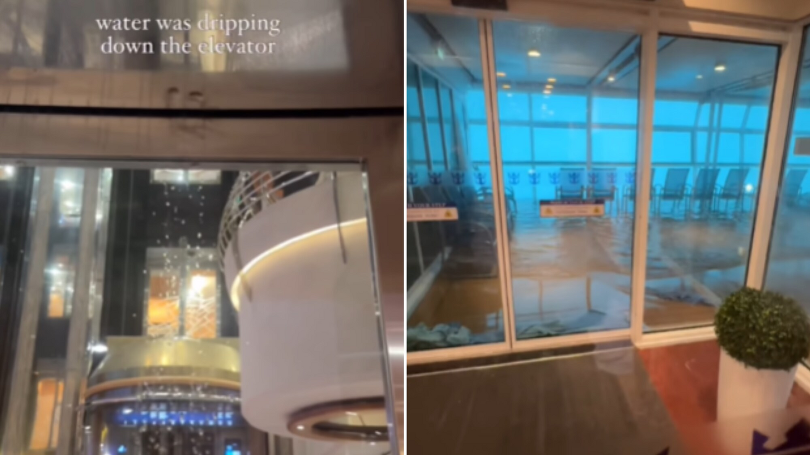 Storm floods cruise ship travelling through the Gulf of Mexico ...