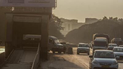 A bus stop on BRTS stretch at Ramwadi. (Shankar Narayan/HT PHOTO)