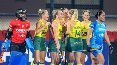 Australian players celebrate (Hockey India) Australian players celebrate (Hockey India)