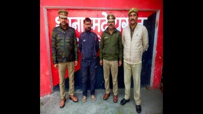 Accused, Vijay Singh, 22 in police custody on Thursday (HT Photo)