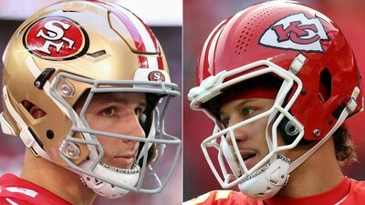 The 49ers set up a rematch of the 2020 Super Bowl against Kansas City after recovering from a 24-7 halftime deficit to score 27 points and seal a dramatic NFC Championship victory in Santa Clara. (Photo by Christian Petersen and JAMIE SQUIRE / GETTY IMAGES NORTH AMERICA / AFP) (AFP) The 49ers set up a rematch of the 2020 Super Bowl against Kansas City after recovering from a 24-7 halftime deficit to score 27 points and seal a dramatic NFC Championship victory in Santa Clara. (Photo by Christian Petersen and JAMIE SQUIRE / GETTY IMAGES NORTH AMERICA / AFP) (AFP)