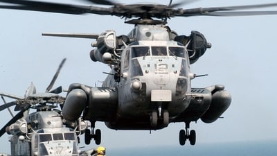 . Search operations were underway February 7, 2024 for five US Marines whose were flying Tuesday on a CH-53E Super Stallion helicopter from Creech Air Force Base in Nevada to Marine Corps Air Station Miramar in southern California and failed to arrive as scheduled the previous day, the Marine Corps said. (Photo by Handout / US NAVY / AFP) (AFP) . Search operations were underway February 7, 2024 for five US Marines whose were flying Tuesday on a CH-53E Super Stallion helicopter from Creech Air Force Base in Nevada to Marine Corps Air Station Miramar in southern California and failed to arrive as scheduled the previous day, the Marine Corps said. (Photo by Handout / US NAVY / AFP) (AFP)