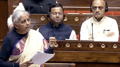 Finance minister Nirmala Sitharaman on Thursday. (ANI) Finance minister Nirmala Sitharaman on Thursday. (ANI)