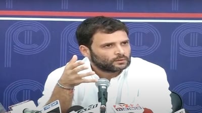 Congress leader Rahul Gandhi during a press briefing in 2013. (Youtube/INC)