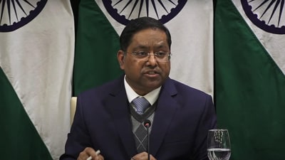 MEA Spokesperson Randhir Jaiswal. (Youtuber/MEA) MEA Spokesperson Randhir Jaiswal. (Youtuber/MEA)