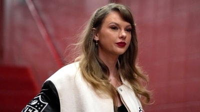 FILE - Taylor Swift enters Arrowhead Stadium before the start of an NFL football game between the Kansas City Chiefs and the Cincinnati Bengals, Dec. 31, 2023, in Kansas City, Mo. David Crowe, a Seattle man who police say has been stalking and harassing Swift, was ordered held without bail Thursday, Jan. 25, 2024, after he was arrested three times in recent days in front of the pop star's home in Manhattan's Tribeca neighborhood. (AP) FILE - Taylor Swift enters Arrowhead Stadium before the start of an NFL football game between the Kansas City Chiefs and the Cincinnati Bengals, Dec. 31, 2023, in Kansas City, Mo. David Crowe, a Seattle man who police say has been stalking and harassing Swift, was ordered held without bail Thursday, Jan. 25, 2024, after he was arrested three times in recent days in front of the pop star's home in Manhattan's Tribeca neighborhood. (AP)