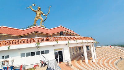 The Parashurama theme park , situated in Erlapadi village panchayat in Karkala of Udupi district, has faced allegations of malpractice during its construction. Accusations include encroachment on Gomala land and poor quality of material. (Wikimedia Commons) The Parashurama theme park , situated in Erlapadi village panchayat in Karkala of Udupi district, has faced allegations of malpractice during its construction. Accusations include encroachment on Gomala land and poor quality of material. (Wikimedia Commons)