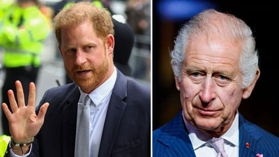 King Charles delayed a helicopter flight to Sandringham just to meet Prince Harry, reports have claimed (REUTERS/Hannah McKay/File Photo, Ludovic Marin, Pool via AP, File) King Charles delayed a helicopter flight to Sandringham just to meet Prince Harry, reports have claimed (REUTERS/Hannah McKay/File Photo, Ludovic Marin, Pool via AP, File)