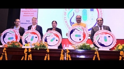 Uttar Pradesh deputy CM Brajesh Pathak along with other experts at a conference at KGMU, Lucknow, on Feb 8. (Sourced)