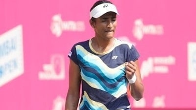 Rutuja Bhosale was defeated by American Katie Volynets Rutuja Bhosale was defeated by American Katie Volynets