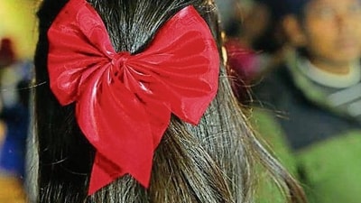 Bow, for the love of mane maintenance. Price: <span class='webrupee'>₹</span>25 at Shop 91, Sarojini Nagar. (Photo: Manoj Verma/HT) Bow, for the love of mane maintenance. Price: <span class='webrupee'>₹</span>25 at Shop 91, Sarojini Nagar. (Photo: Manoj Verma/HT)