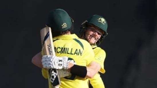 Raf MacMilllan hit the winning runs for Australia in the final over(Getty Images)