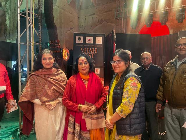 From left: Shruti Nada Poddar, Sonal Mansingh and Anu Sharma from the tourism department, Rajasthan. (Courtesy VHAH) From left: Shruti Nada Poddar, Sonal Mansingh and Anu Sharma from the tourism department, Rajasthan. (Courtesy VHAH)