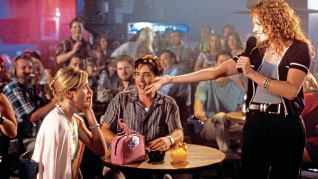 Singing off-key at karaoke helped Cameron Diaz win over Dermot Mulroney in My Best Friend’s Wedding. (Moviestore/REX/Shutterstock) Singing off-key at karaoke helped Cameron Diaz win over Dermot Mulroney in My Best Friend’s Wedding. (Moviestore/REX/Shutterstock)