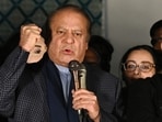 Pakistan Elections 2024: Pakistan's former Prime Minister Nawaz Sharif and leader of the Pakistan Muslim League Nawaz (PMLN) party speaks to supporters in Lahore.