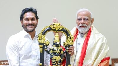 Andhra Pradesh chief minister YS Jagan Mohan Reddy calls on Prime Minister Narendra Modi, in New Delhi on Friday (ANI)