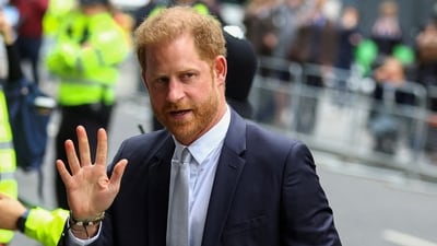 Britain's Prince Harry, Duke of Sussex walks outside the Rolls Building of the High Court in London, Britain. (Reuters)