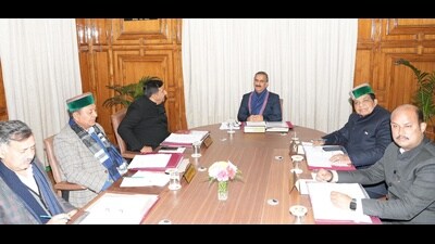 CM Sukhvinder Singh Sukhu during the cabinet meeting in Shimla on Friday. (HT photo) CM Sukhvinder Singh Sukhu during the cabinet meeting in Shimla on Friday. (HT photo)