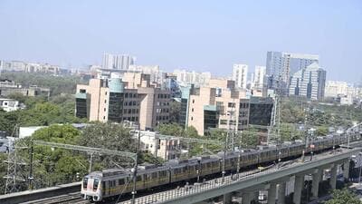 GMRL will execute the Gurugram Metro extension project from Millennium City Centre to Cyber City Gurugram. (Parveen Kumar/HT Photo) GMRL will execute the Gurugram Metro extension project from Millennium City Centre to Cyber City Gurugram. (Parveen Kumar/HT Photo)
