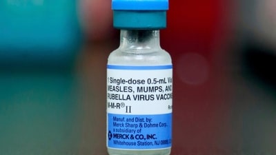Switzerland Measles Outbreak: A vial of a measles, mumps and rubella vaccine is seen. (AP) Switzerland Measles Outbreak: A vial of a measles, mumps and rubella vaccine is seen. (AP)