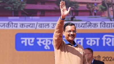 Kejriwal was speaking at the foundation stone laying ceremony of a new school building in Mayur Vihar Phase III. (HT Photo)