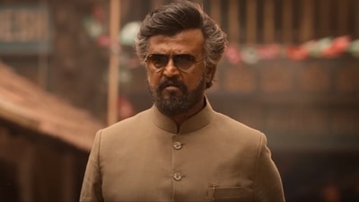 Rajinikanth in a still from Lal Salaam Rajinikanth in a still from Lal Salaam