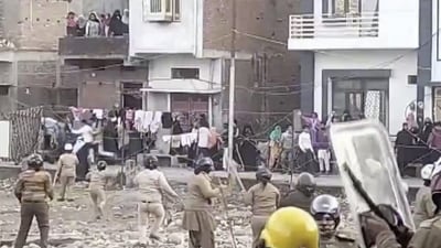 Officials stated that over 1,000 police personnel were still deployed in the town, near Nainital. (PTI) Officials stated that over 1,000 police personnel were still deployed in the town, near Nainital. (PTI)
