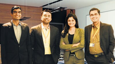 PatSeer core team (from left) Prashant Mehta, Manish Sinha, Gargee Patankar and Tushar Surti. (HT) PatSeer core team (from left) Prashant Mehta, Manish Sinha, Gargee Patankar and Tushar Surti. (HT)