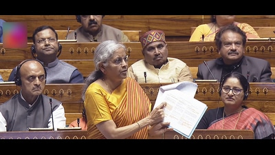 Union finance minister Nirmala Sitharaman speaks in the Lok Sabha during the Budget Session of Parliament on Friday. (ANI) Union finance minister Nirmala Sitharaman speaks in the Lok Sabha during the Budget Session of Parliament on Friday. (ANI)