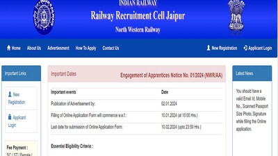 North Western Railway to end 1646 Apprentice posts registration tomorrow North Western Railway to end 1646 Apprentice posts registration tomorrow