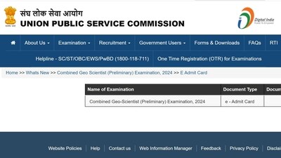 UPSC releases admit card for Combined Geo-Scientist (Preliminary) Exam, 2024 UPSC releases admit card for Combined Geo-Scientist (Preliminary) Exam, 2024
