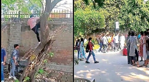 Men jumped walls of Miranda House during the Diwali Mela in 2022. Men jumped walls of Miranda House during the Diwali Mela in 2022.