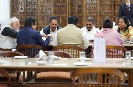 PM Modi hosts lunch for MPs.