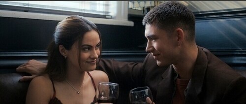 Archie Renaux and Camilla Mendes in a still from Upgraded. Archie Renaux and Camilla Mendes in a still from Upgraded.