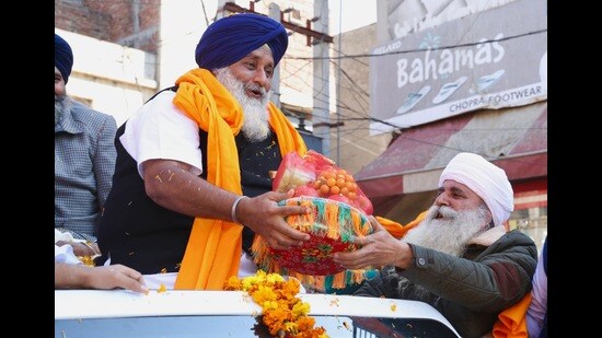Shiromani Akali Dal (SAD) chief Sukhbir Singh Badal during Punjab Bachao Yatra.