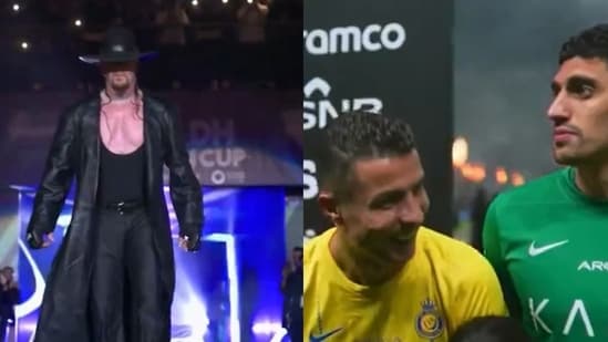 Cristiano Ronaldo had an epic reaction to The Undertaker's appearance.