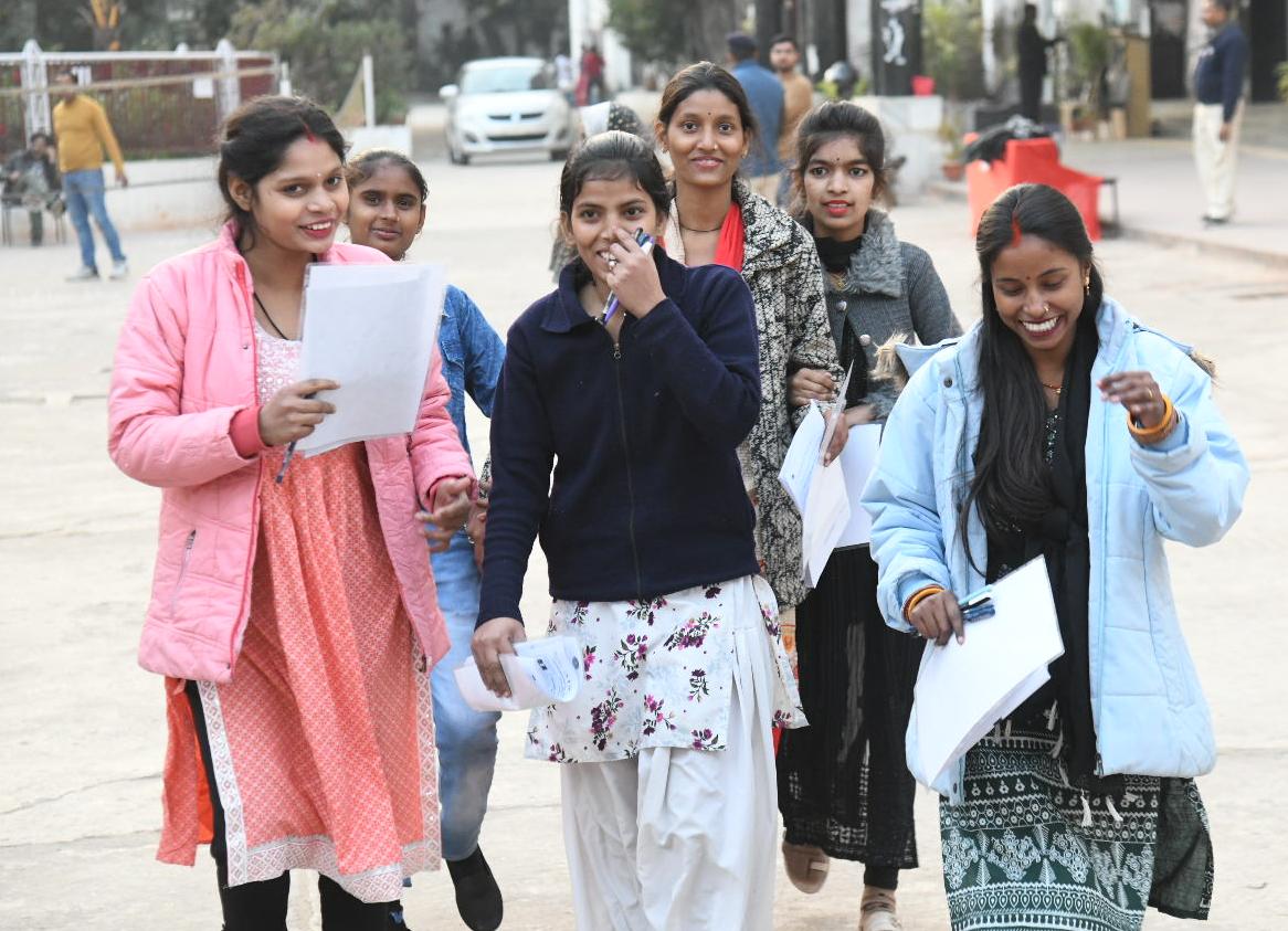 Students coming out after appearing in BSEB 12th exam