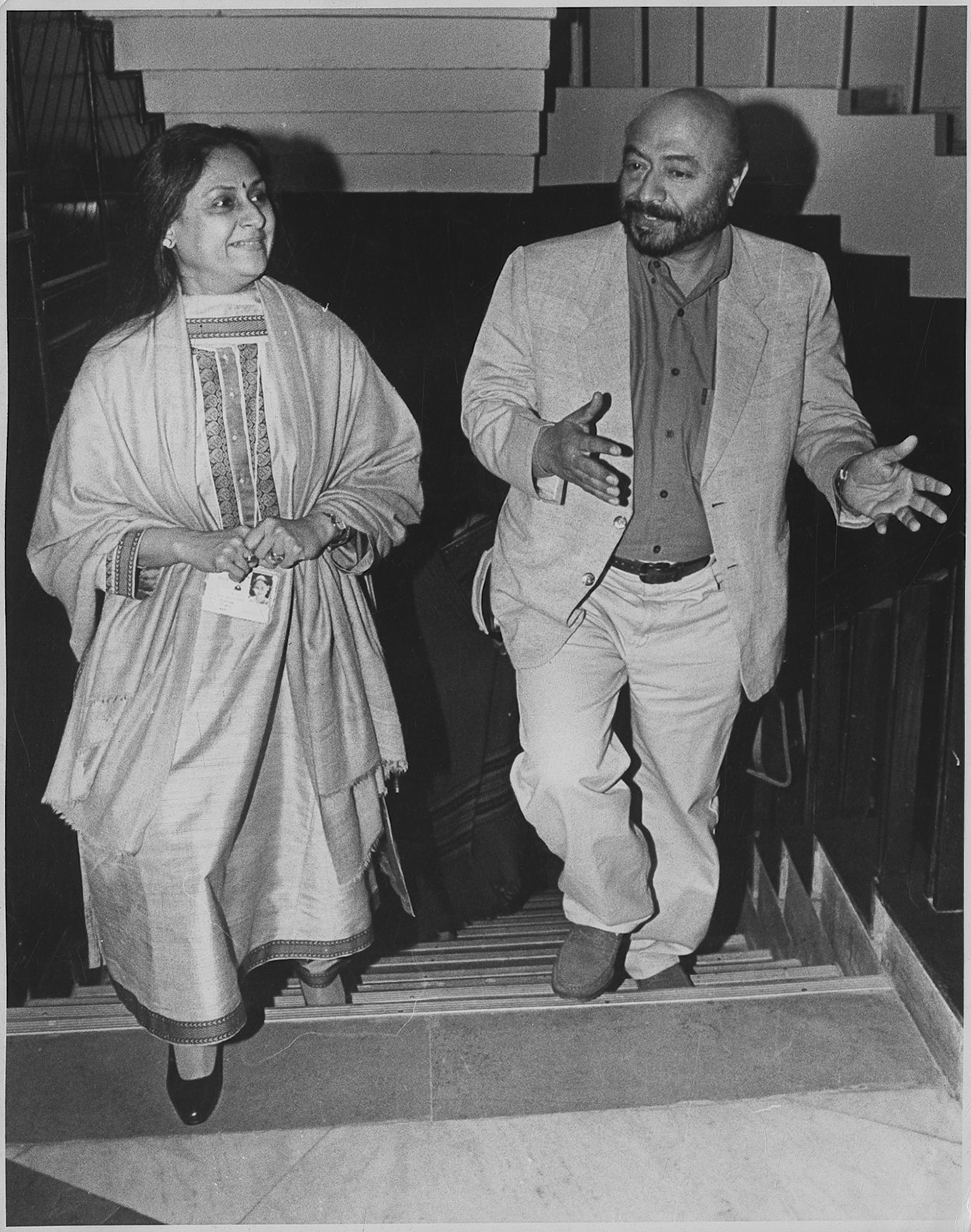 Jaya Bachchan and Govind Nihalani at a press conference at Siri Fort Auditorium in New Delhi on 14 January 1998. (HT Photo by HC Tiwari) Jaya Bachchan and Govind Nihalani at a press conference at Siri Fort Auditorium in New Delhi on 14 January 1998. (HT Photo by HC Tiwari)